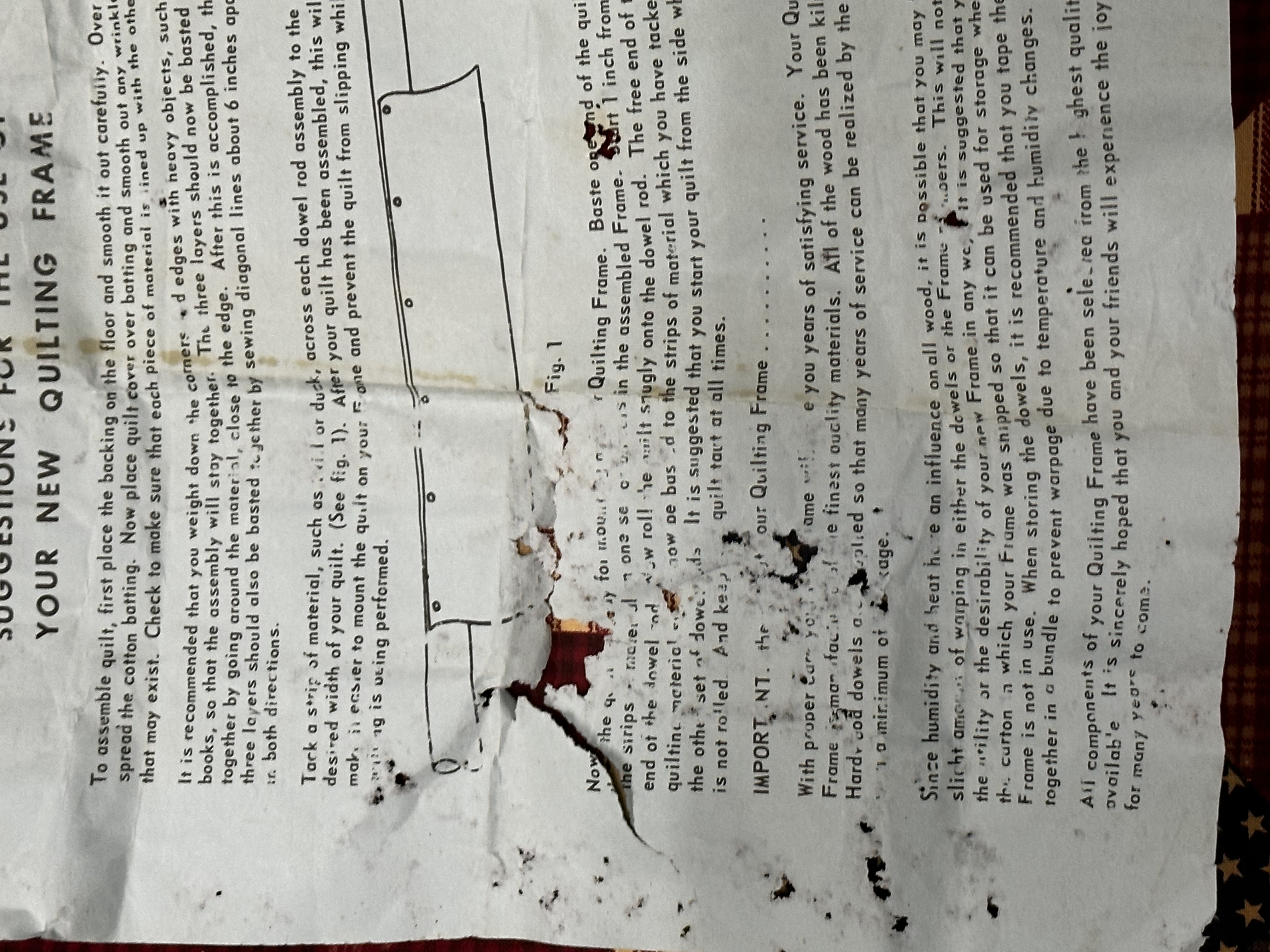 Image for [SOLVED] Sears Quilt Frame Instuctions? (2026 Update)