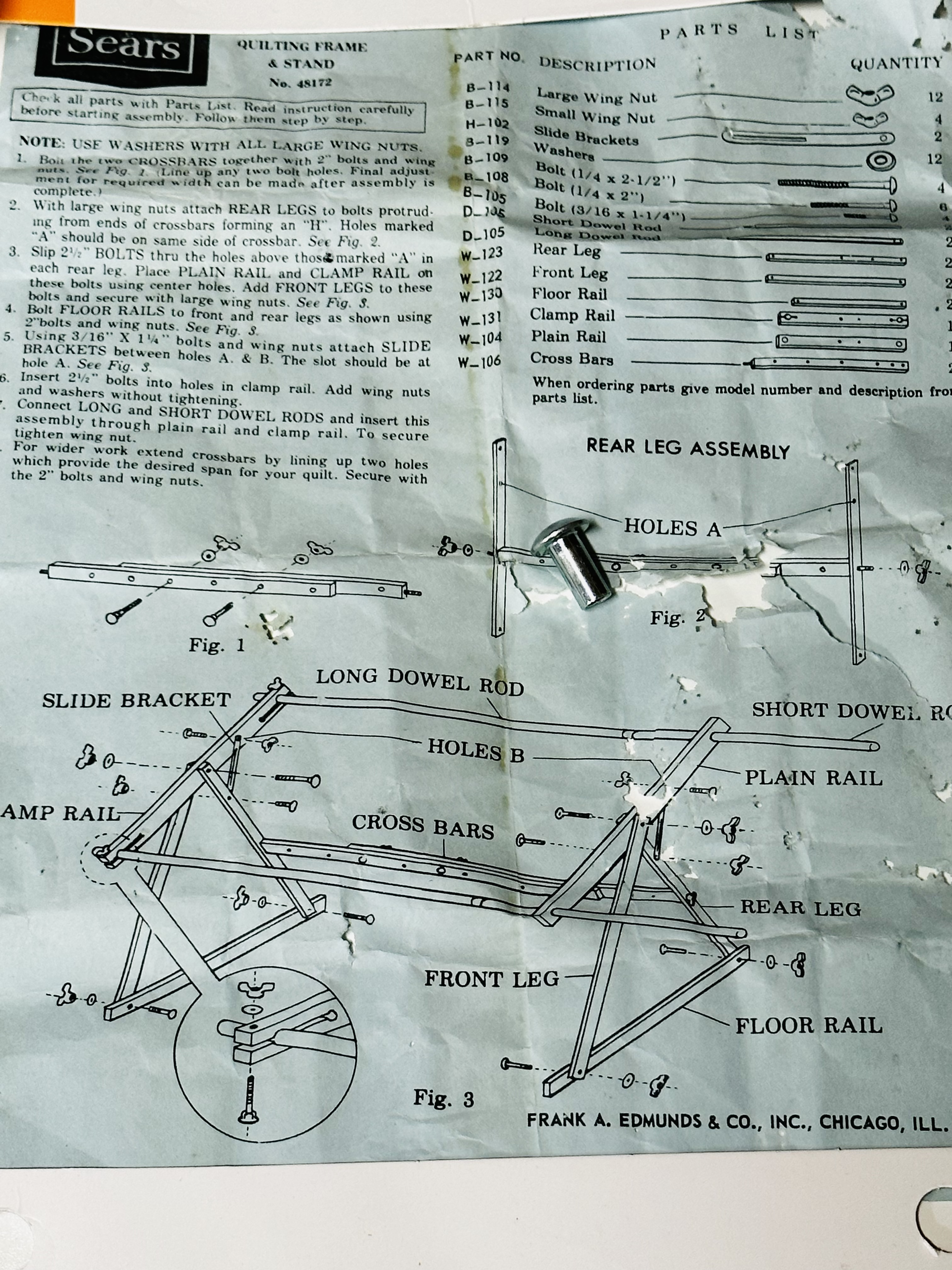 Image for [SOLVED] Sears Quilt Frame Instuctions? (2026 Update)