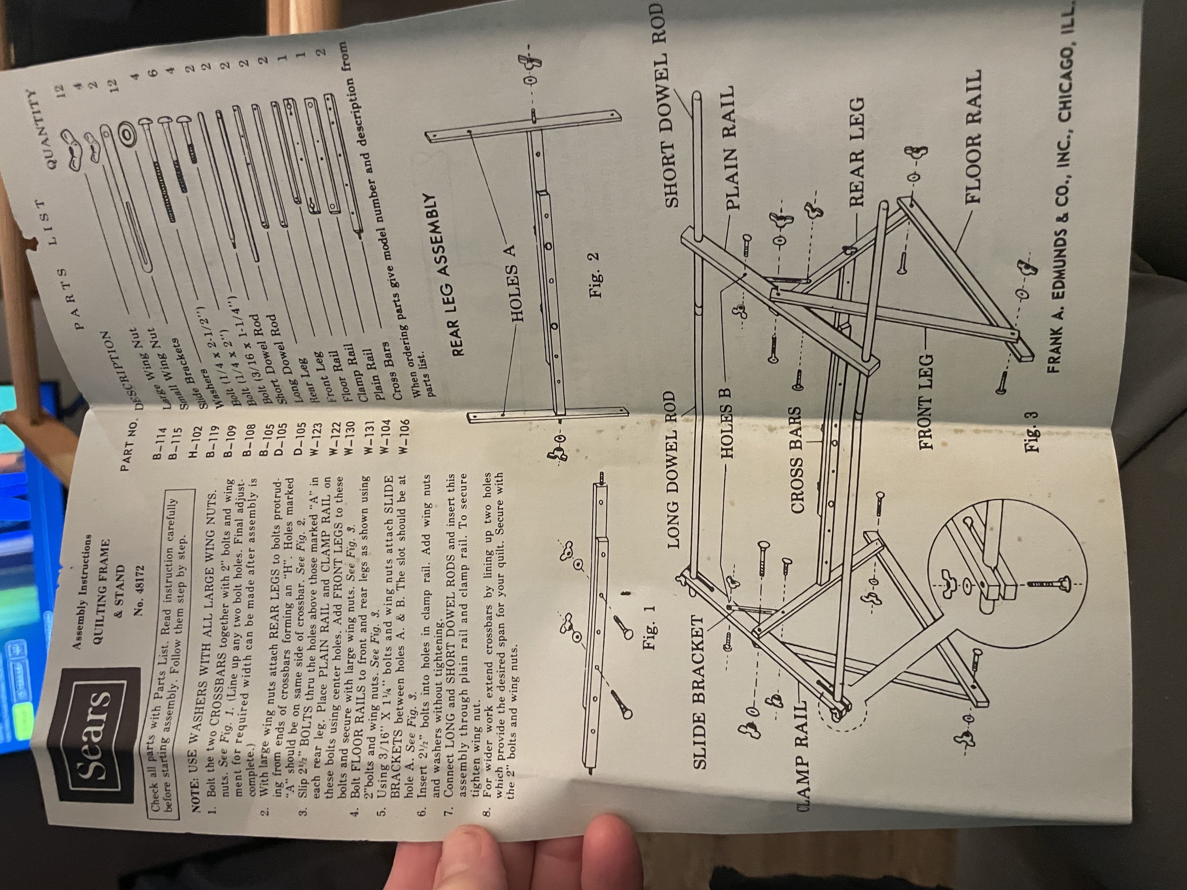 Image for [SOLVED] Sears Quilt Frame Instuctions? (2026 Update)